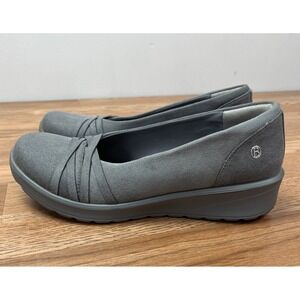LifeStride BZees Goody Comfort Slip-on Shoes Women's Size 8 WIDE Graphite Grey